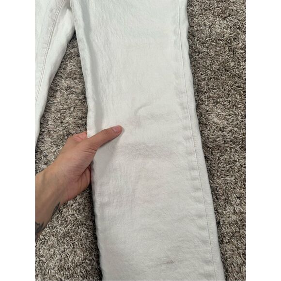 Madewell Slim Demi-Boot Jeans Cream Off White Vintage Canvas Ankle Bootcut 25P - Picture 15 of 15